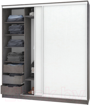 Шкаф Кортекс-мебель Сенатор ШК12-45 Классика ДСП - фото