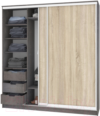 Шкаф Кортекс-мебель Сенатор ШК12-45 Классика ДСП - фото