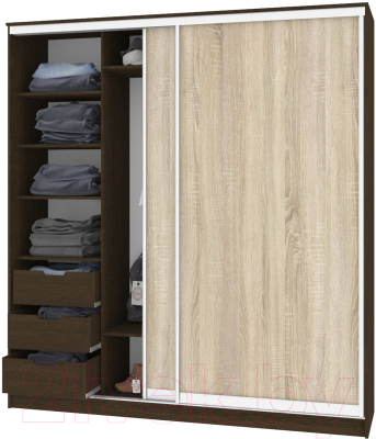 Шкаф Кортекс-мебель Сенатор ШК12-45 Классика ДСП - фото