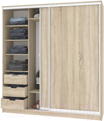 Шкаф Кортекс-мебель Сенатор ШК12-45 Классика ДСП - фото