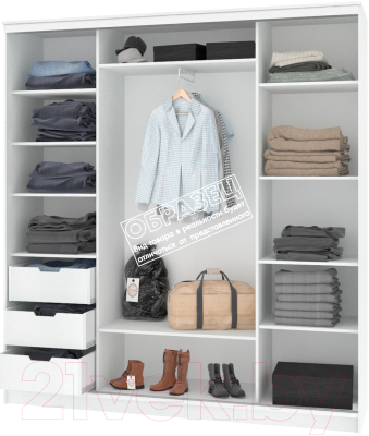 Шкаф Кортекс-мебель Сенатор ШК12-45 Классика зеркало