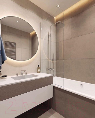 Стеклянная шторка для ванны Стеклоконтакт 6F-1500х700