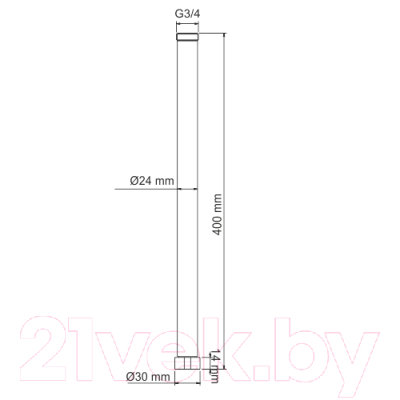 Удлинитель для душевых систем Wasserkraft A133