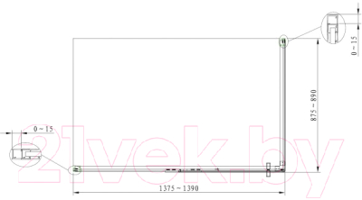 Душевой уголок Aquanet Ideal 140x90 / AE-AXC94MZ-S-C (прозрачное стекло/хром)