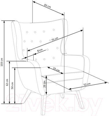 Кресло мягкое Halmar Marvel