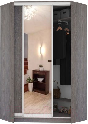 Шкаф Кортекс-мебель Сенатор ШК30 Классика ДСП с зеркалом - фото