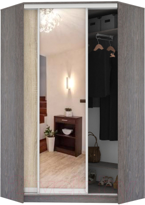 Шкаф Кортекс-мебель Сенатор ШК30 Классика ДСП с зеркалом - фото