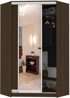 Шкаф Кортекс-мебель Сенатор ШК30 Классика ДСП с зеркалом - фото