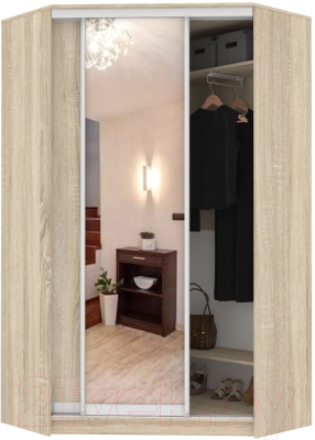 Шкаф Кортекс-мебель Сенатор ШК30 Классика ДСП с зеркалом - фото