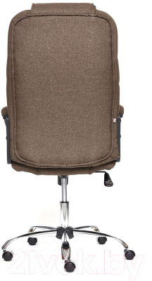 Кресло офисное Tetchair Bergamo ткань (хром/коричневый 3M7-147)