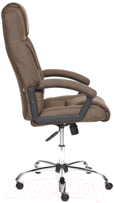 Кресло офисное Tetchair Bergamo ткань (хром/коричневый 3M7-147)