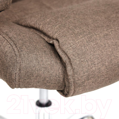 Кресло офисное Tetchair Bergamo ткань (хром/коричневый 3M7-147)