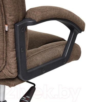 Кресло офисное Tetchair Bergamo ткань (хром/коричневый 3M7-147)