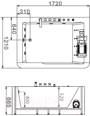 Ванна акриловая Gemy G9226 B