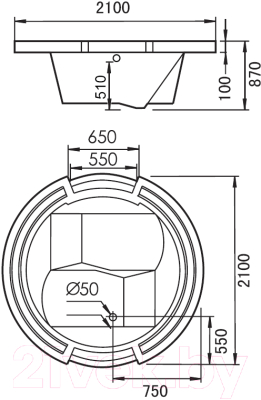 Ванна акриловая Gemy G9060 B