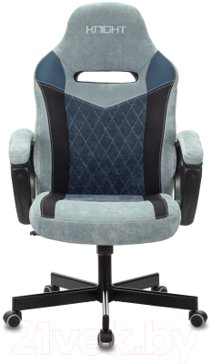 Кресло геймерское Бюрократ Zombie Viking 6 Knight (кожзам голубой)