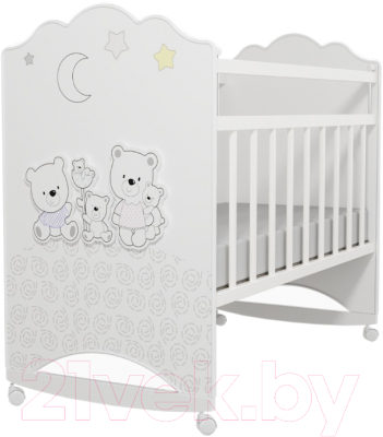 Детская кроватка VDK Unica Happy Family Fornello колесо-качалка - фото