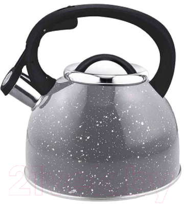 Чайник со свистком Mallony Arte 005171 (серый с белыми точками) - фото