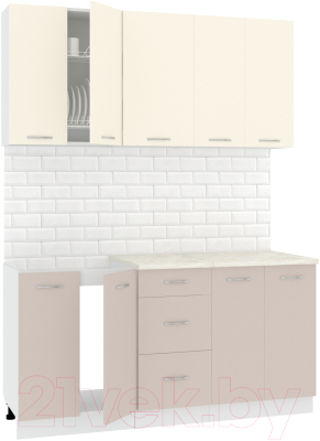 Готовая кухня Кортекс-мебель Корнелия Лира 1.6м - фото