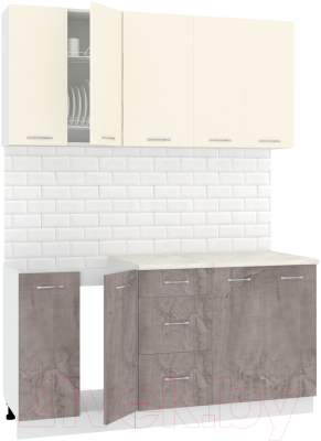 Готовая кухня Кортекс-мебель Корнелия Лира 1.6м - фото