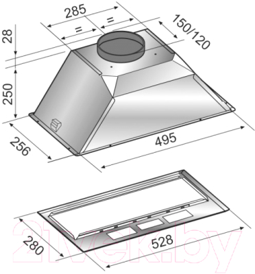 Вытяжка скрытая Zigmund & Shtain K 376.51 B