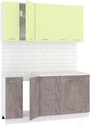 Готовая кухня Кортекс-мебель Корнелия Лира 1.6м - фото