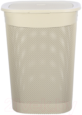 Корзина для белья Эльфпласт Ariana EP514 (55л, бежевый) - фото