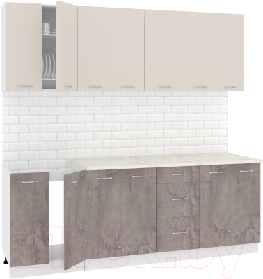 Готовая кухня Кортекс-мебель Корнелия Лира 2.2м - фото