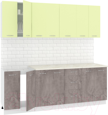 Готовая кухня Кортекс-мебель Корнелия Лира 2.2м - фото