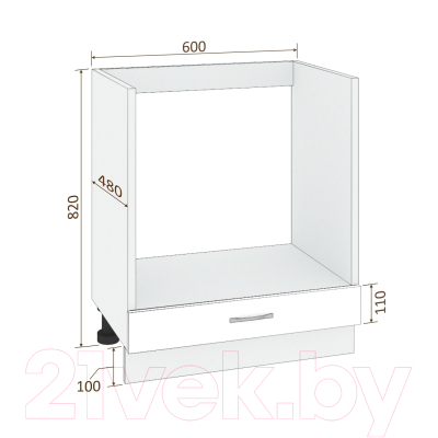Шкаф под духовку Кортекс-мебель Корнелия Лира НШ60д
