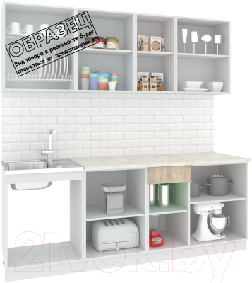 Готовая кухня Кортекс-мебель Корнелия Экстра 2.1м