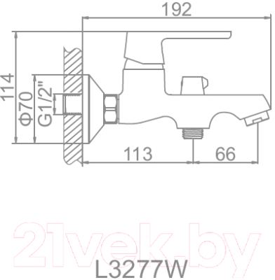 Смеситель Ledeme L3277W