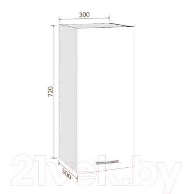 Шкаф навесной для кухни Кортекс-мебель Корнелия Лира ВШ30