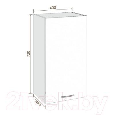 Шкаф навесной для кухни Кортекс-мебель Корнелия Лира ВШ40
