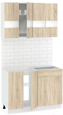 Готовая кухня Кортекс-мебель Корнелия Экстра 1.1м без столешницы - фото