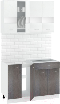 Готовая кухня Кортекс-мебель Корнелия Экстра 1.2м без столешницы - фото