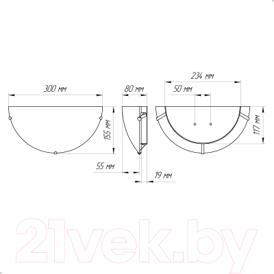 Бра Элетех Контур 300/2 НББ 21-60 М19