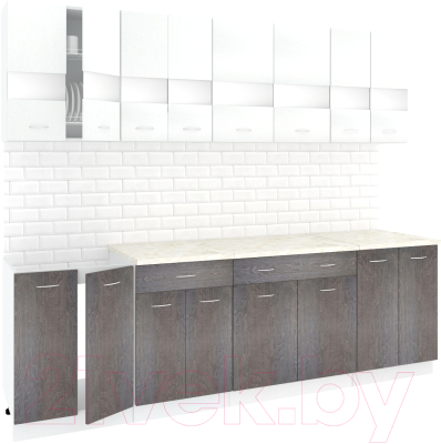 Готовая кухня Кортекс-мебель Корнелия Экстра 2.5м - фото