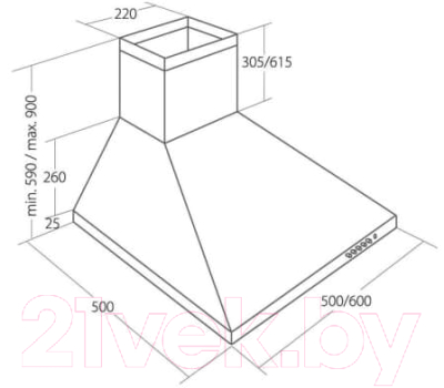 Вытяжка купольная Akpo Classic Eco 60 WK-4