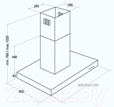 Вытяжка Т-образная Akpo Feniks Slim Glass Eco 60 WK-4