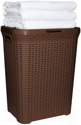 Корзина для белья Violet Ротанг / 184001 (40л, коричневый)