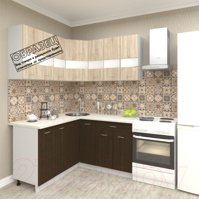 Готовая кухня Кортекс-мебель Корнелия Экстра 1.5x1.5м