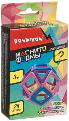 Конструктор магнитный Bondibon Магнитоформы / ВВ4408 (25дет.) - фото