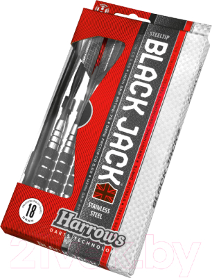 Набор дротиков для дартса Harrows Steeltip Black Jack / 842HRED90122 - фото