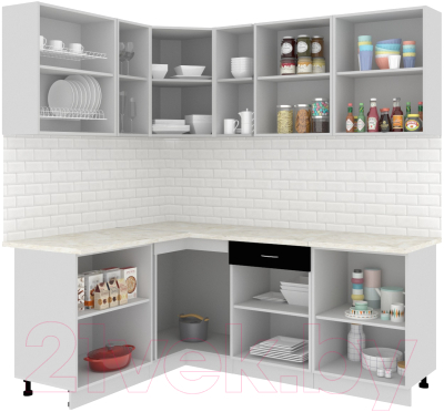 Готовая кухня Кортекс-мебель Корнелия Экстра 1.5x2.1м