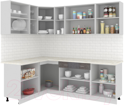 Готовая кухня Кортекс-мебель Корнелия Экстра 1.5x2.3м