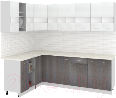 Готовая кухня Кортекс-мебель Корнелия Экстра 1.5x2.4м - фото