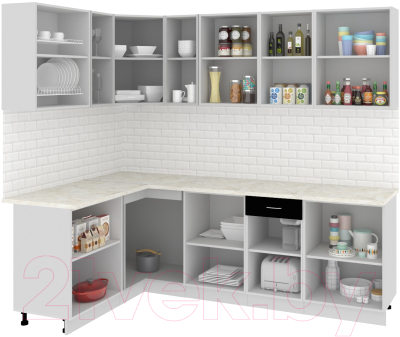 Готовая кухня Кортекс-мебель Корнелия Экстра 1.5x2.4м