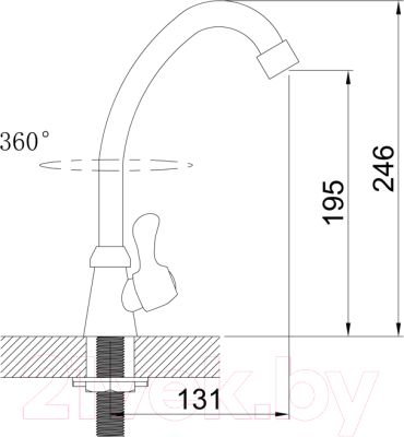 Кран на одну воду Potato №136 P4175