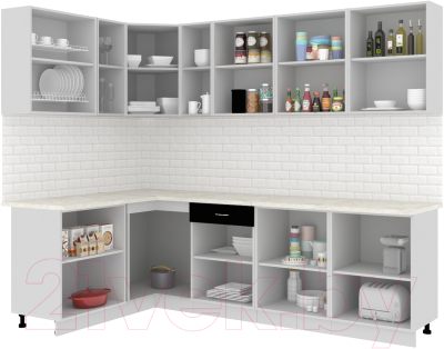Готовая кухня Кортекс-мебель Корнелия Экстра 1.5x2.7м